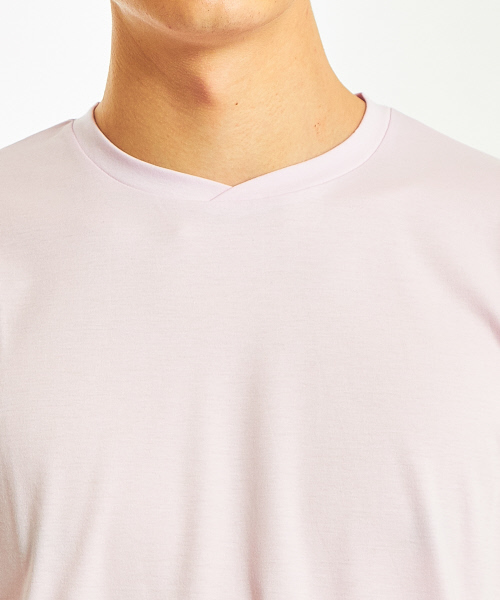ABAHOUSE(アバハウス)の「【Recency of Mine】ローズペトール クルーネックTシャツ(Tシャツ/カットソー・メンズ・ホワイト/ブラック/ネイビー/オリーブ/ピンク/サックスブルー・44/46/48)」の10枚目の写真