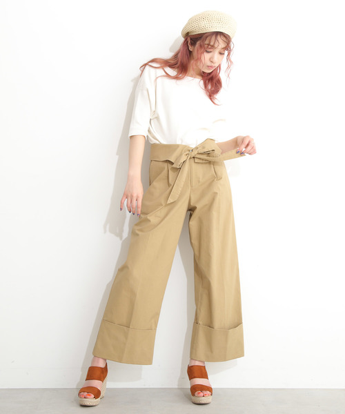 FREE'S MART（フリーズマート）の「総針裾ダーツ５分袖コンパクトニット（ニット/セーター・レディース・ホワイト系その他/ブルー/パープル/ホワイト・FREE）」の16枚目の写真