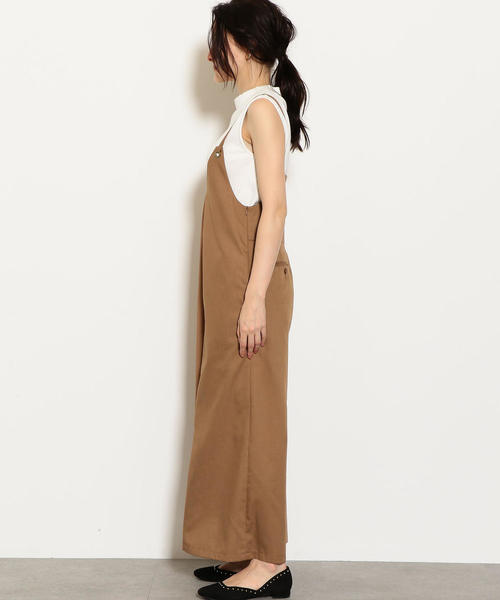 green label relaxing（グリーンレーベルリラクシング）の「NFC メタルリングオールインワン（つなぎ/オールインワン・レディース・モカ/ブラック・36/38）」の10枚目の写真