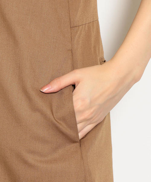 green label relaxing（グリーンレーベルリラクシング）の「NFC メタルリングオールインワン（つなぎ/オールインワン・レディース・モカ/ブラック・36/38）」の6枚目の写真