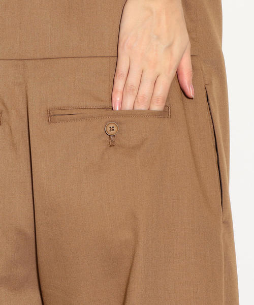 green label relaxing（グリーンレーベルリラクシング）の「NFC メタルリングオールインワン（つなぎ/オールインワン・レディース・モカ/ブラック・36/38）」の5枚目の写真