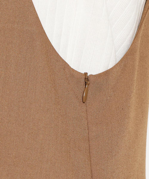 green label relaxing（グリーンレーベルリラクシング）の「NFC メタルリングオールインワン（つなぎ/オールインワン・レディース・モカ/ブラック・36/38）」の7枚目の写真