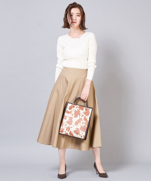 RIVE DROITE(リヴドロワ)の「チノフレアースカート(スカート・レディース・ブラック/ベージュ・38/36)」の7枚目の写真