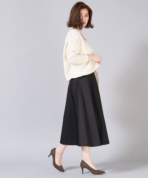 RIVE DROITE(リヴドロワ)の「チノフレアースカート(スカート・レディース・ブラック/ベージュ・38/36)」の8枚目の写真