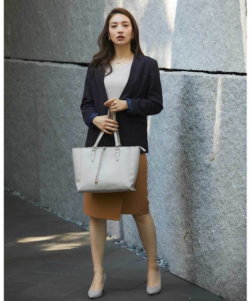 12Twelve Agenda（トゥエルブ　アジェンダ）の「TRチェックカラーレスジャケット（ノーカラージャケット・レディース・ベージュ/ブラウン・M）」の15枚目の写真