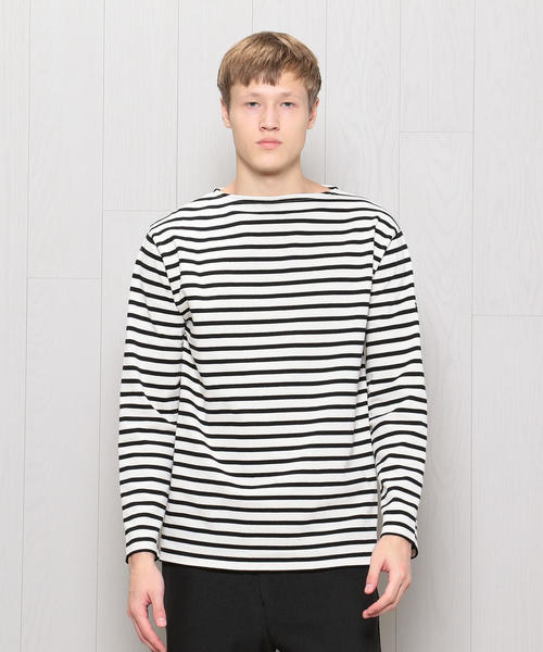 SAINT JAMES（セントジェームス）の「＜SAINT JAMES＞OUESSANT BORDER 18FW/カットソー（Tシャツ/カットソー・メンズ・その他1/ダークブラウン/ブラック/ホワイト・4/5）」の2枚目の写真