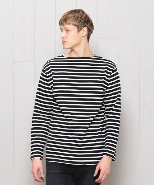 SAINT JAMES（セントジェームス）の「＜SAINT JAMES＞OUESSANT BORDER 18FW/カットソー（Tシャツ/カットソー・メンズ・その他1/ダークブラウン/ブラック/ホワイト・4/5）」の3枚目の写真