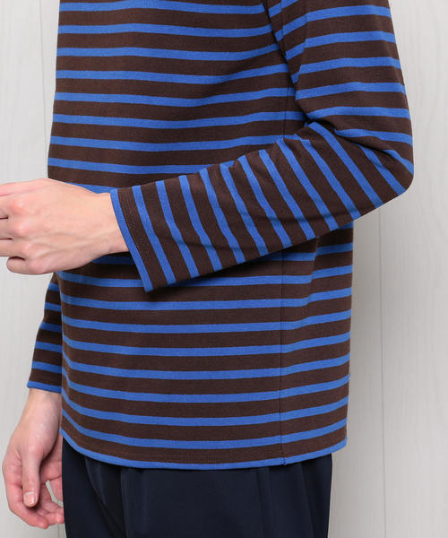 SAINT JAMES（セントジェームス）の「＜SAINT JAMES＞OUESSANT BORDER 18FW/カットソー（Tシャツ/カットソー・メンズ・その他1/ダークブラウン/ブラック/ホワイト・4/5）」の9枚目の写真