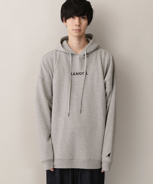 KANGOL(カンゴール)の「▽WEB限定 KANGOL/カンゴール 別注 スーパービッグシルエット プルオーバーパーカー(パーカー・メンズ・ブラック/ダークグリーン/ベージュ/ブラウン/オフホワイト/杢グレー/ロイヤルブルー/ワイン/ネイビー/ライトオリーブ/チャコール/ダークベージュ・FREE)」の17枚目の写真