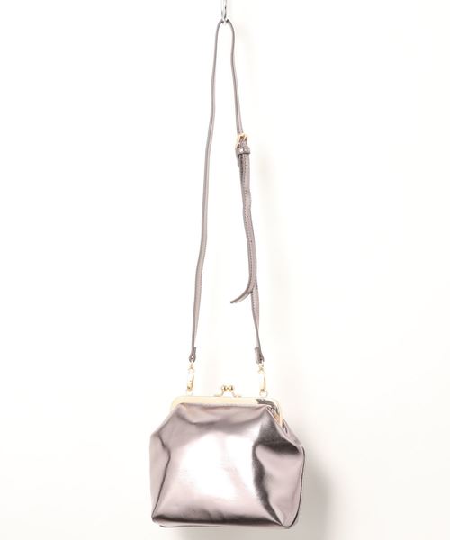 N.(N. Natural Beauty Basic)(エヌエヌナチュラルビューティーベーシック)の「チェーン付メタリックがま口ミニショルダーバッグ(ショルダーバッグ・レディース・ブラック/シルバー・フリ-)」の7枚目の写真