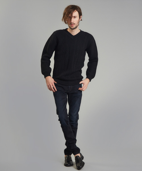 5351 POUR LES HOMMES(ゴーサンゴーイチプールオム)の「ルーガ Vネックニット(ニット/セーター・メンズ・ホワイト/ブラック/グレー/ブルー/ワイン・44/46/48)」の22枚目の写真