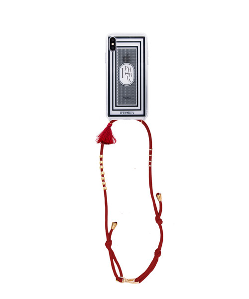 iphoria（アイフォリア）の「IPHORIA/アイフォリア ショルダーケース Necklace Case for Apple iPhone X/XS - Transparent Necklace Case Collection（スマホケース/カバー・レディース・ブラック/レッド/ゴールド/ブルー/レインボー/レオパード・ONE SIZE）」の2枚目の写真