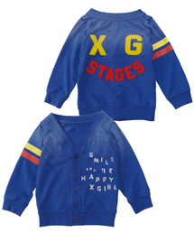 X-girl Stages | “SMILE  ＆  BE  HAPPY”  CARDIGAN （4T～7T）(カーディガン/ボレロ)
