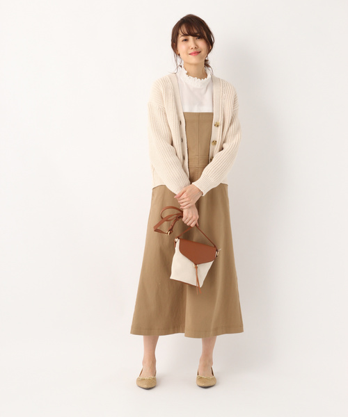 GLOBAL WORK(グローバルワーク)の「洗えるアゼショートカーディガン/822624(カーディガン/ボレロ・レディース・ブラック/ホワイト/パープル系その他5/ベージュ/イエロー・FREE)」の6枚目の写真