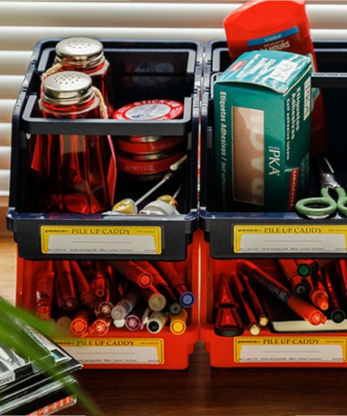 PENCO（ペンコ）の「penco ペンコ パイルアップキャディ スタッキング 収納ケース（収納グッズ・レディース・ホワイト/ライトブルー/ブラック/ベージュ/ネイビー/イエロー/オレンジ/グリーン/クリア・FREE）」の10枚目の写真