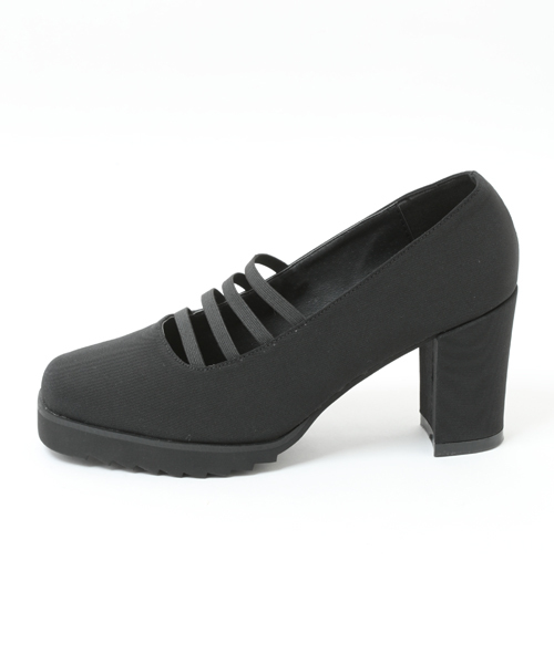 i（アイ）の「ゴムライン厚底パンプス（パンプス・レディース・ホワイト/ブラック・SMALL/LARGE/MEDIUM）」の3枚目の写真
