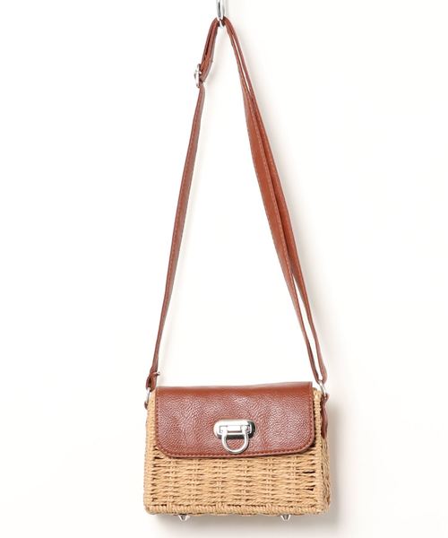 KOBE LETTUCE（コウベレタス）の「フラップミニカゴバッグ（ショルダーバッグ・レディース・ベージュ/アイボリー・FREE）」の7枚目の写真