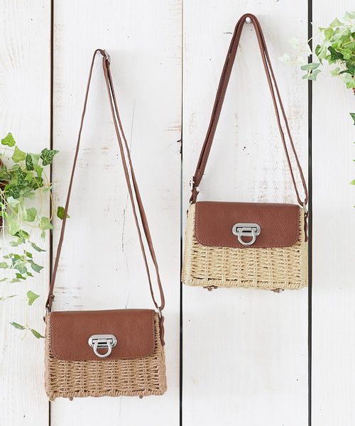 KOBE LETTUCE（コウベレタス）の「フラップミニカゴバッグ（ショルダーバッグ・レディース・ベージュ/アイボリー・FREE）」の10枚目の写真