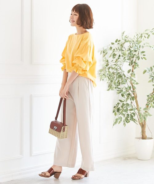 KOBE LETTUCE（コウベレタス）の「フラップミニカゴバッグ（ショルダーバッグ・レディース・ベージュ/アイボリー・FREE）」の12枚目の写真