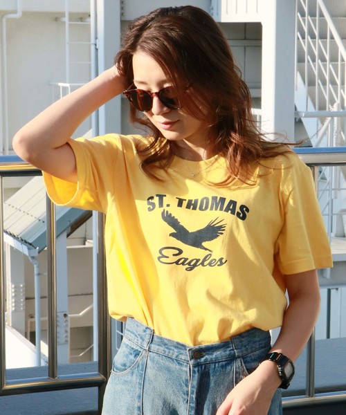 HER CLOSET(ハークローゼット)の「【HERCLOSET】アソートプリントロゴTシャツ(Tシャツ/カットソー・レディース・ホワイト/ネイビー/イエロー/ホワイト系その他/ブラック系その他/ブルー系その他/イエロー系その他/ホワイト系その他2/ブラック系その他2/スミクロ/ブルー系その他2/イエロー系その他2/パープル/ホワイト系その他4/ブラック系その他3/ブラック系その他4/ホワイト系その他3/グレー/カーキ・M/L)」の18枚目の写真
