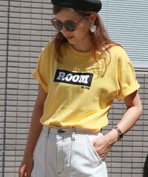 HER CLOSET(ハークローゼット)の「【HERCLOSET】アソートプリントロゴTシャツ(Tシャツ/カットソー・レディース・ホワイト/ネイビー/イエロー/ホワイト系その他/ブラック系その他/ブルー系その他/イエロー系その他/ホワイト系その他2/ブラック系その他2/スミクロ/ブルー系その他2/イエロー系その他2/パープル/ホワイト系その他4/ブラック系その他3/ブラック系その他4/ホワイト系その他3/グレー/カーキ・M/L)」の17枚目の写真