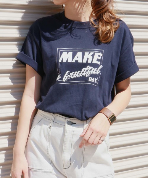 HER CLOSET(ハークローゼット)の「【HERCLOSET】アソートプリントロゴTシャツ(Tシャツ/カットソー・レディース・ホワイト/ネイビー/イエロー/ホワイト系その他/ブラック系その他/ブルー系その他/イエロー系その他/ホワイト系その他2/ブラック系その他2/スミクロ/ブルー系その他2/イエロー系その他2/パープル/ホワイト系その他4/ブラック系その他3/ブラック系その他4/ホワイト系その他3/グレー/カーキ・M/L)」の15枚目の写真