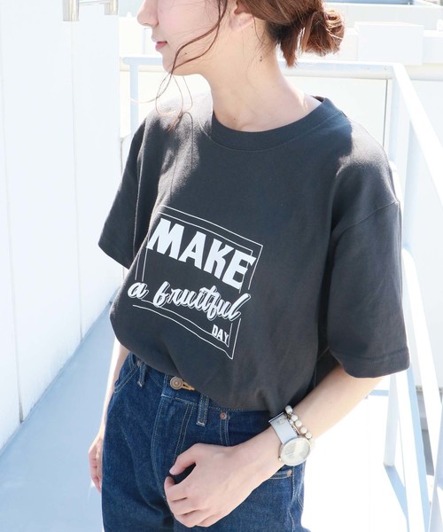 HER CLOSET(ハークローゼット)の「【HERCLOSET】アソートプリントロゴTシャツ(Tシャツ/カットソー・レディース・ホワイト/ネイビー/イエロー/ホワイト系その他/ブラック系その他/ブルー系その他/イエロー系その他/ホワイト系その他2/ブラック系その他2/スミクロ/ブルー系その他2/イエロー系その他2/パープル/ホワイト系その他4/ブラック系その他3/ブラック系その他4/ホワイト系その他3/グレー/カーキ・M/L)」の22枚目の写真