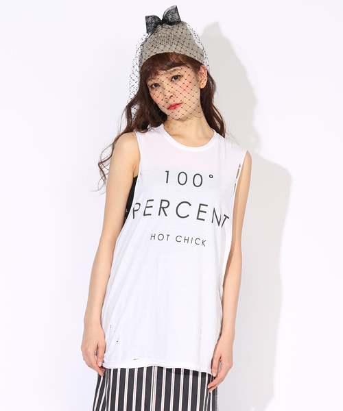 Ray BEAMS（レイビームス）の「○THE LAUNDRY ROOM / "100゜"タンクトップ （タンクトップ・レディース・ホワイト・ONE SIZE）」の4枚目の写真