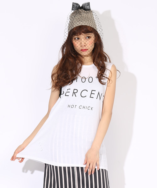 Ray BEAMS（レイビームス）の「○THE LAUNDRY ROOM / "100゜"タンクトップ （タンクトップ・レディース・ホワイト・ONE SIZE）」の5枚目の写真