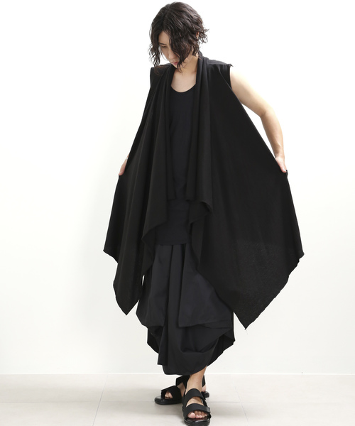 minsobi(ミンソビ)の「変形レイヤードスカートユニセックス(スカート・メンズ・ブラック・FREE)」の9枚目の写真