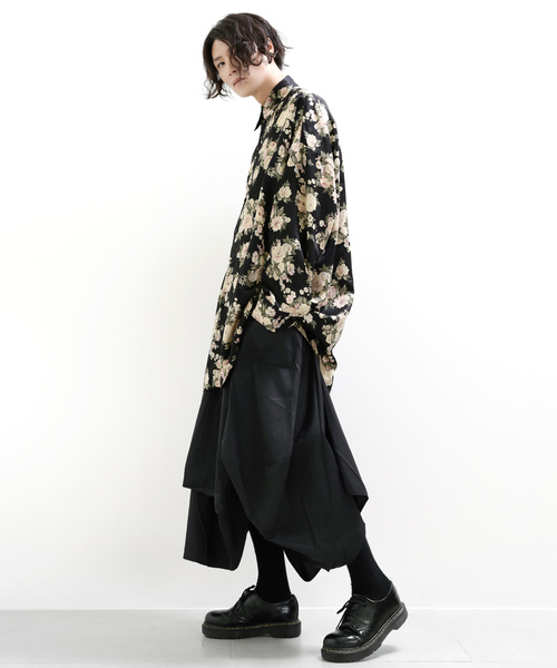 minsobi(ミンソビ)の「変形レイヤードスカートユニセックス(スカート・メンズ・ブラック・FREE)」の13枚目の写真