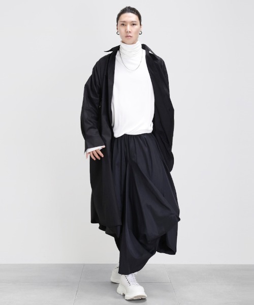 minsobi(ミンソビ)の「変形レイヤードスカートユニセックス(スカート・メンズ・ブラック・FREE)」の19枚目の写真