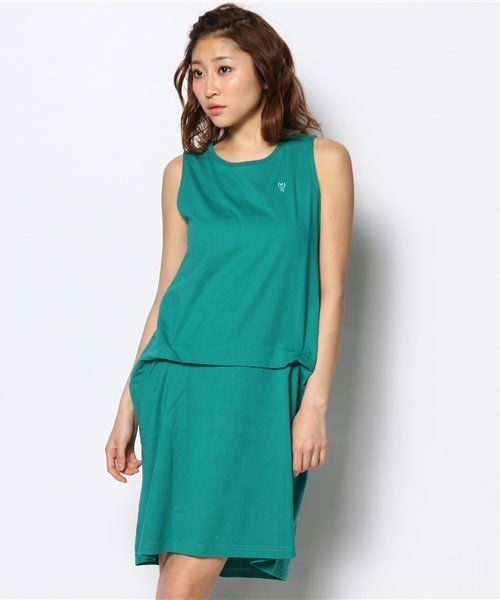 coen(コーエン)の「カットフレアノースリーブワンピース(ワンピース・レディース・ケリー/ネイビー・フリー)」の13枚目の写真