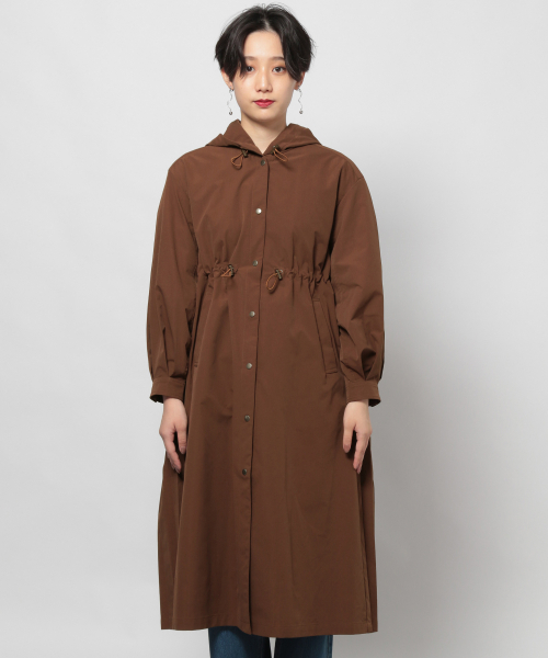 PAGEBOY（ページボーイ）の「【WEB限定】バックプリーツフードコート（トレンチコート・レディース・ダークブラウン/モカ・FREE）」の6枚目の写真