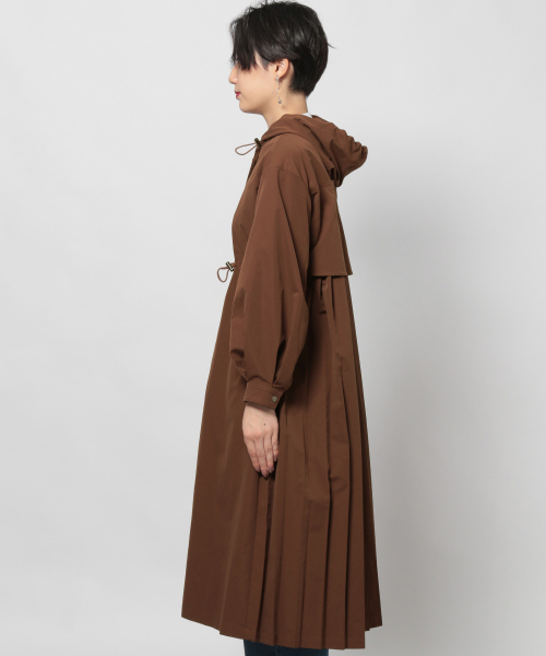 PAGEBOY（ページボーイ）の「【WEB限定】バックプリーツフードコート（トレンチコート・レディース・ダークブラウン/モカ・FREE）」の8枚目の写真