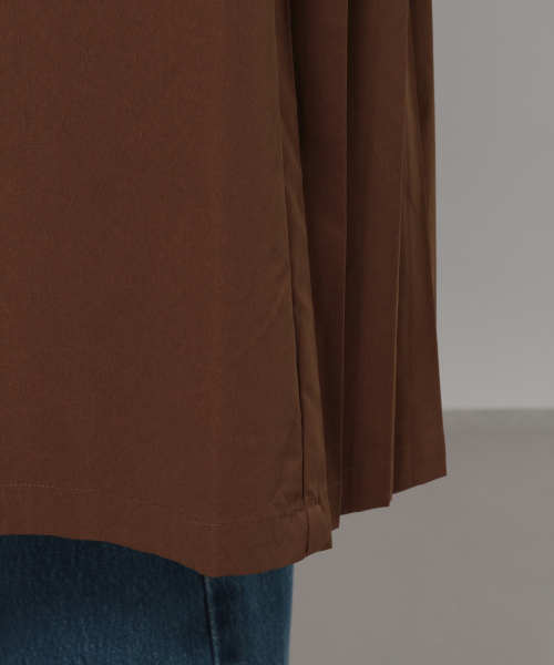 PAGEBOY（ページボーイ）の「【WEB限定】バックプリーツフードコート（トレンチコート・レディース・ダークブラウン/モカ・FREE）」の7枚目の写真