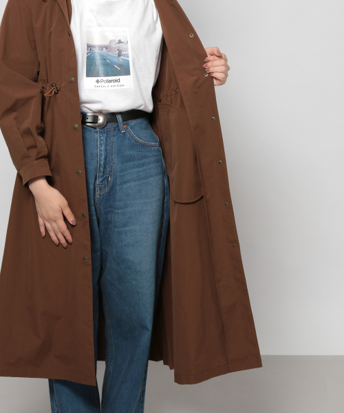 PAGEBOY（ページボーイ）の「【WEB限定】バックプリーツフードコート（トレンチコート・レディース・ダークブラウン/モカ・FREE）」の13枚目の写真