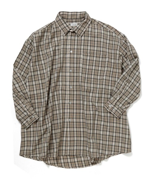 JUNRED(ジュンレッド)の「ネオビッグチェックシャツ(シャツ/ブラウス・メンズ・ダークブラウン/グレー・M/L)」の14枚目の写真