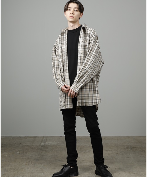 JUNRED(ジュンレッド)の「ネオビッグチェックシャツ(シャツ/ブラウス・メンズ・ダークブラウン/グレー・M/L)」の18枚目の写真