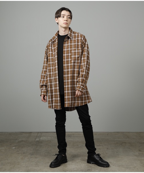 JUNRED(ジュンレッド)の「ネオビッグチェックシャツ(シャツ/ブラウス・メンズ・ダークブラウン/グレー・M/L)」の21枚目の写真