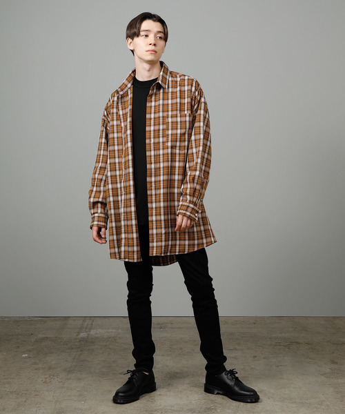 JUNRED(ジュンレッド)の「ネオビッグチェックシャツ(シャツ/ブラウス・メンズ・ダークブラウン/グレー・M/L)」の19枚目の写真