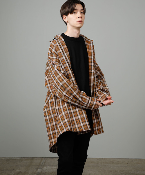 JUNRED(ジュンレッド)の「ネオビッグチェックシャツ(シャツ/ブラウス・メンズ・ダークブラウン/グレー・M/L)」の15枚目の写真