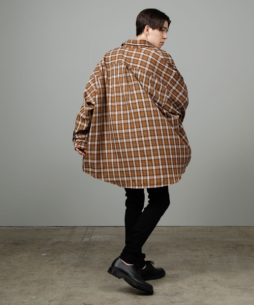 JUNRED(ジュンレッド)の「ネオビッグチェックシャツ(シャツ/ブラウス・メンズ・ダークブラウン/グレー・M/L)」の16枚目の写真
