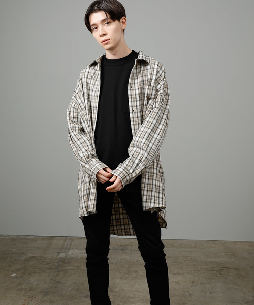 JUNRED(ジュンレッド)の「ネオビッグチェックシャツ(シャツ/ブラウス・メンズ・ダークブラウン/グレー・M/L)」の20枚目の写真