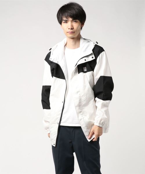 FLUTTER ナイロンジャケット ホワイト 中綿 ワッシャーナイロン(撥水)ショートブルゾン