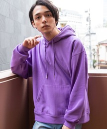 WEGO/【WEB限定】カラービッグシルエットスウェットプルパーカー