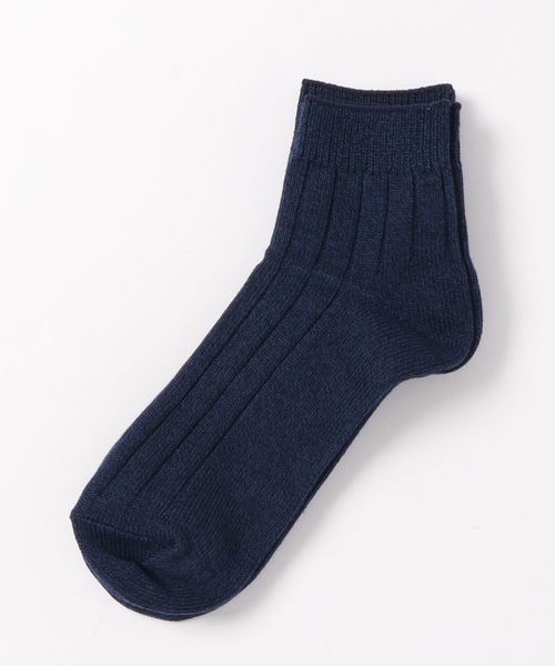 JUNRED（ジュンレッド）の「２Ｐ無地リブソックス（ソックス/靴下・メンズ・オフホワイト/ブラック/ネイビー/レッド/イエロー・FREE）」の4枚目の写真