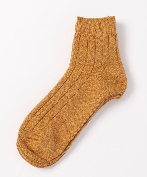 JUNRED（ジュンレッド）の「２Ｐ無地リブソックス（ソックス/靴下・メンズ・オフホワイト/ブラック/ネイビー/レッド/イエロー・FREE）」の5枚目の写真