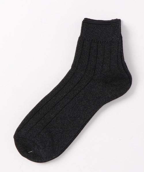 JUNRED（ジュンレッド）の「２Ｐ無地リブソックス（ソックス/靴下・メンズ・オフホワイト/ブラック/ネイビー/レッド/イエロー・FREE）」の3枚目の写真