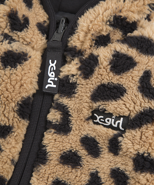 X-girl Stages（エックスガールステージス）の「LEOPARD FLUFFY VEST (2T・3T)（ベスト・キッズ・ブラック/ベージュ/マルチ・3T/2T）」の7枚目の写真